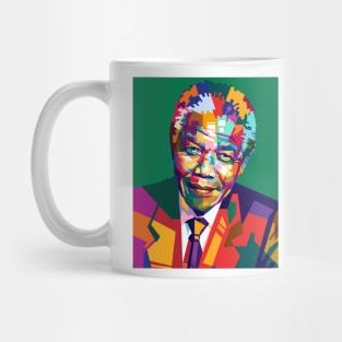 Nelson Mandela Pop art Portrait Illustration Mug